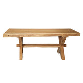 Single Slab Seneca Natural X Base Solid Wood Live Edge Dining Table